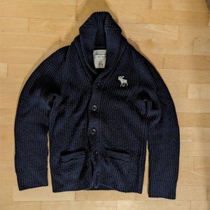 Abercrombie Navy Cowl Neck Sweater Knit Men's Medium